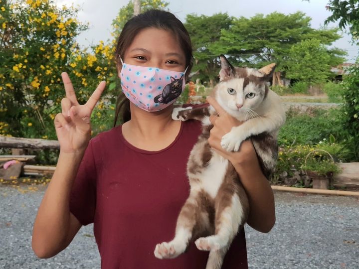 #หน้ากากผ้า สินค้าอย่างแรกของบ้านทองมีกำหนดเสร็จวันนี้ ก็คงส่งมาถึงบ้านพ่อทองมีใ 1