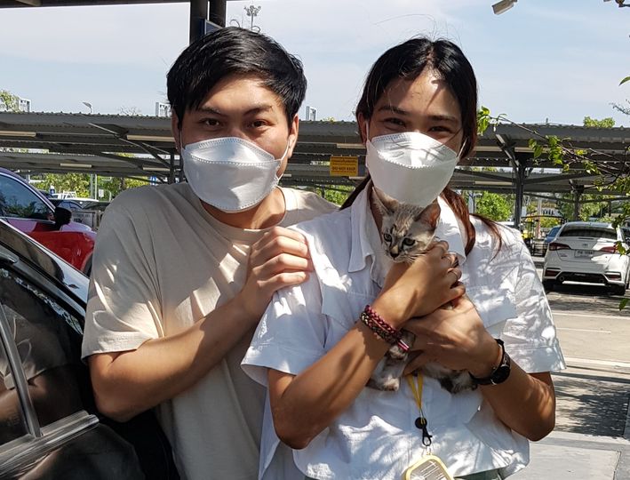 เจ้าของบ้านใหม่มารับเด็กชาย #ปลาต้ม เรียบร้อยครับ ตอนนี้กำลังเดินทางกลับระยอง 1